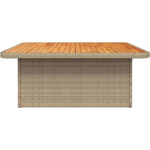  Vrtni stol bež 110 x 110 x 71 cm od poliratana i drva bagrema Slike