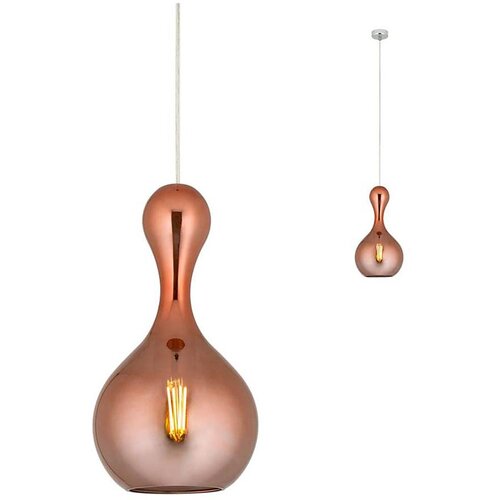  Redo 01-2260 - Luster na sajli LOB 1xE27/42W/230V, prečnik 22 cm, bakar Cene
