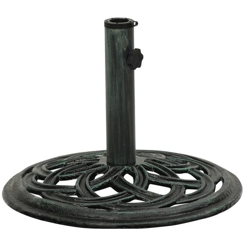 VidaXL Stalak za suncobran zeleni 44 x 44 x 31 cm od lijevanog željeza Slike