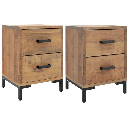 Maison Chic Dvo delni komplet Nočne omarice - Nočne mize 36x30x45 cm trdna borovina, (21687940) Cene