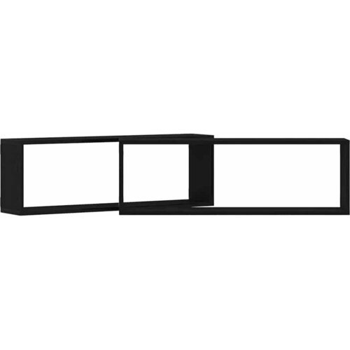 Police na zidu s policom Zidne 2 pcs Crni hrast 80 x 15 x 26 cm Slike