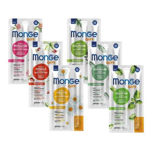 Monge gift kitten - trout&amp;amp;chamomile 15g Slike