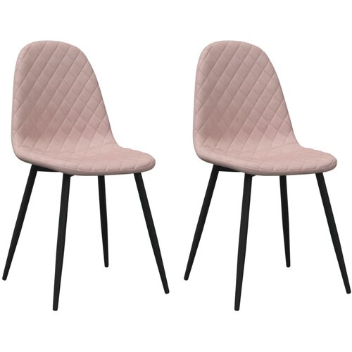 Maison Chic Jedilni stoli - Vzorci stoli 2 kosa roza žamet A407, (22032297) Cene