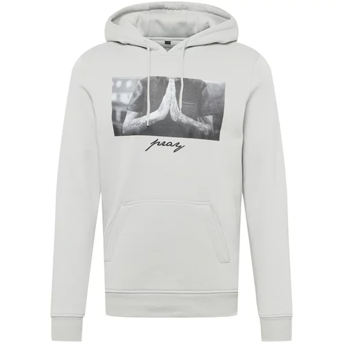 Mister Tee Sweater majica 'Pray' svijetlosiva / crna / bijela