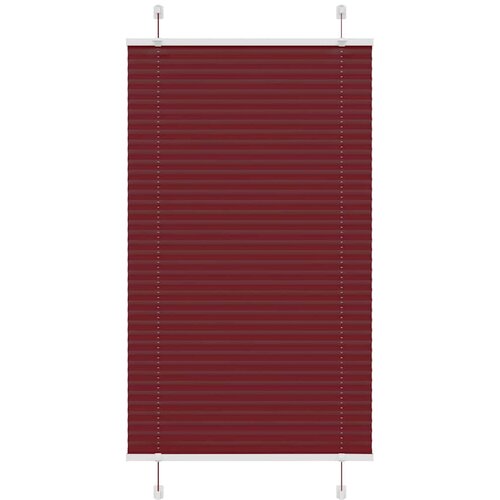 vidaXL Plisirana žaluzija bordo rdeča 70x100 cm &scaron;irina blaga 69,4 cm poliester, (5000297927) Cene