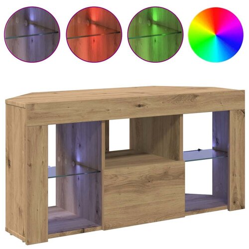  Kotni LED TV ormar 100 x 40 x 50 cm Umjetnički hrast Slike