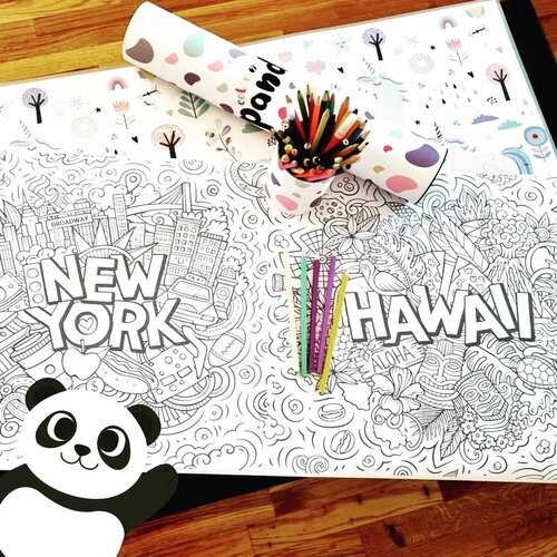Coloring Panda Bojanka u roli od 3 metra s motivima gradova Cijene
