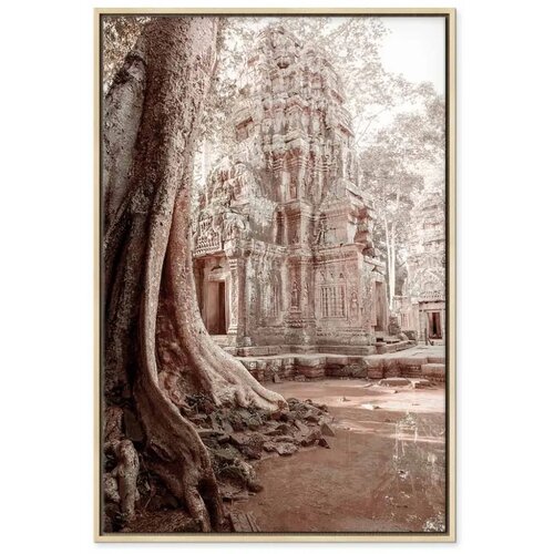  Slika - Ruins of Angkor (1 Part) Vertical 80x120 U prirodnom drvenom okviru Slike