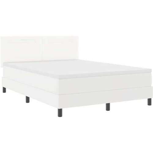 vidaXL Okvir postelje z vzmetnico Bela 160 x 200 cm Umetna koža, (5000022658) Cene