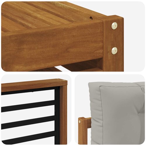  Set vanjskih sofa 10 kom. Prirodna i svijetlo siva Cene