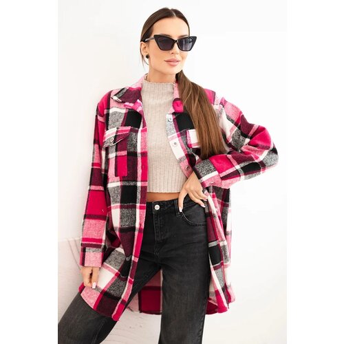 Kesi Włoski Women&amp;#039;s checkered shirt fuchsia Slike