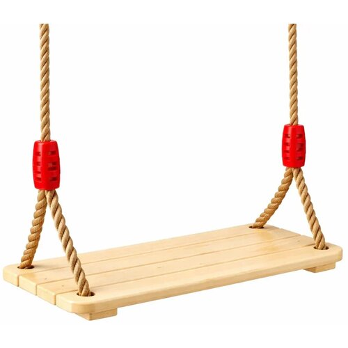 Kinder Home Dečija drvena ljulja&amp;scaron;ka za dvori&amp;scaron;te sa konopcima &amp;ndash; prirodno drvo, 33 cm Slike