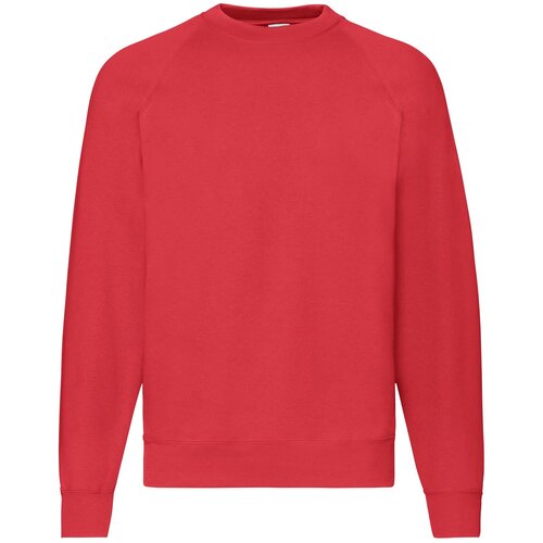 Fruit Of The Loom Czerwona bluza męska Raglan Sweat Cene