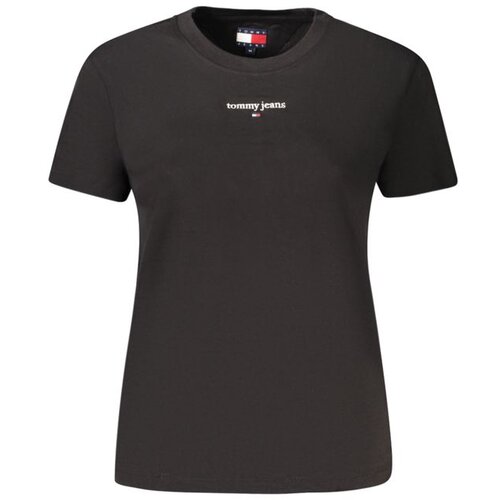 Tommy Hilfiger ženska majica kratkih rukava s vezenim logom crna Cijene