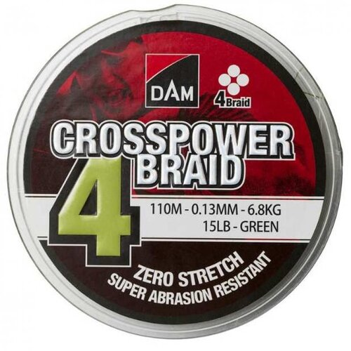 DAM struna crosspower 4-BRAID 150M green 0/17MM Slike