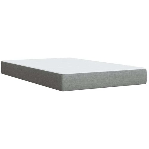 vidaXL Boxspring postelja z vzmetnico svetlo siva 120x190 cm blago Cene