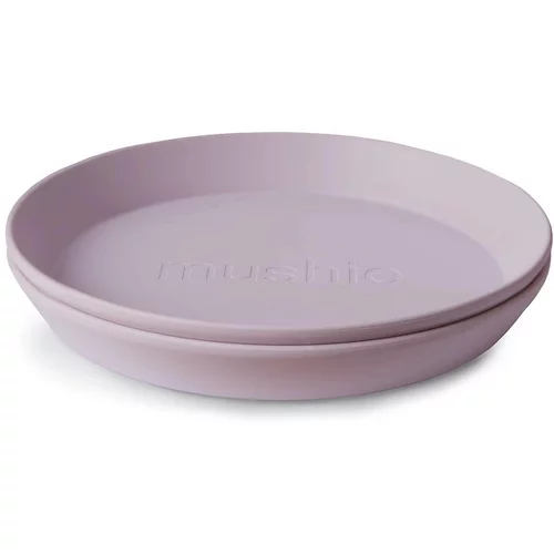 Mushie Round Dinnerware Plates krožnik Soft Lilac 1 kos