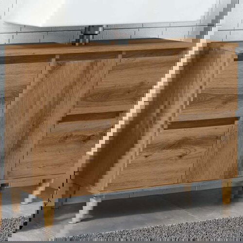 vidaXL Omarica za umivalnik artisan hrast 80x33x60 cm inženirski les Cene