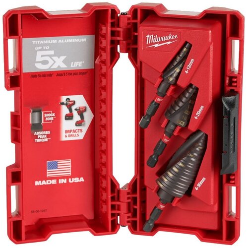 Milwaukee set stepenastih burgija 4-35mm shockwave 3/1 Slike