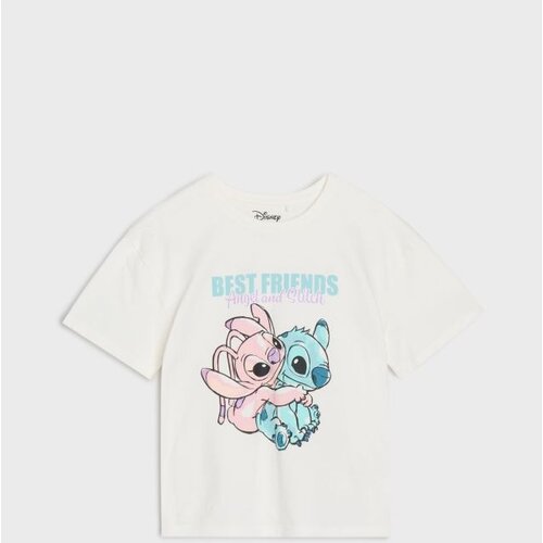 Sinsay Pamučna majica kratkih rukava Stitch Cijene