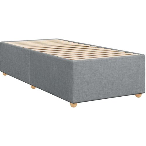 VidaXL Okvir kreveta s oprugama i madrac svjetlosivi 80x200cm tkanina Slike