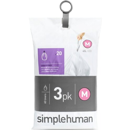 Simplehuman S trakom za zatezanje vreće za smeće 60 kom 45 l M &amp;ndash; Slike