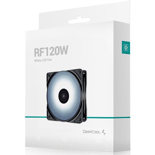 DeepCool RF120W 120x120x25mm ventilator white led hydro bearing 1300rpm 49CFM 22dBa Cene