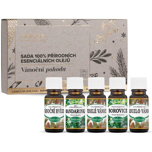 Saloos Set of 100% Natural Essential Oils Christmas Magic 5 pack Slike
