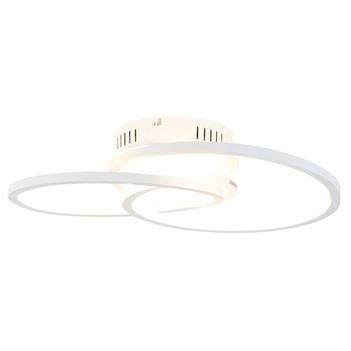 QAZQA Stropna svetilka bela 45 cm z LED 3 stopnjami zatemnitve - Rowin Cene