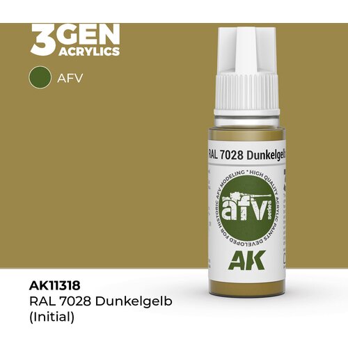 AK Interactive RAL 7028 Dunkelgelb (Initial) 17ml - 3rd Gen Akrilna Boja AK11318 Cene