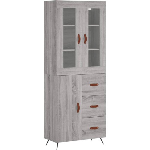 Maison Chic Visoka Komoda - Predalnik siva sonoma 69,5x34x180 cm inženirski les, (21720019) Slike