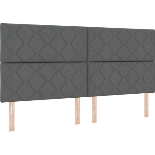  Boxspring krevet s madracem Tamnosiva 200 x 200 cm Tkanina Slike