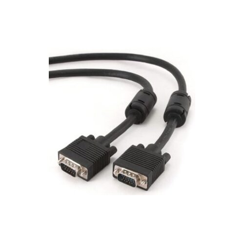  SVGA kabl, CRNI, 15M-15M dual-shielded + 2xFer 3m, GEMBIRD CC-PPVGA-10-B Slike