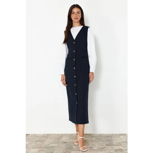 Trendyol Navy Blue Woven Fabric Gilet Dress