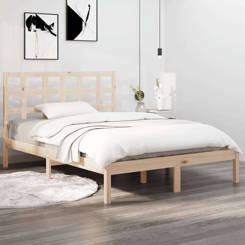  Posteljni okvir iz trdnega lesa 200x200 cm, (20684775) Slike