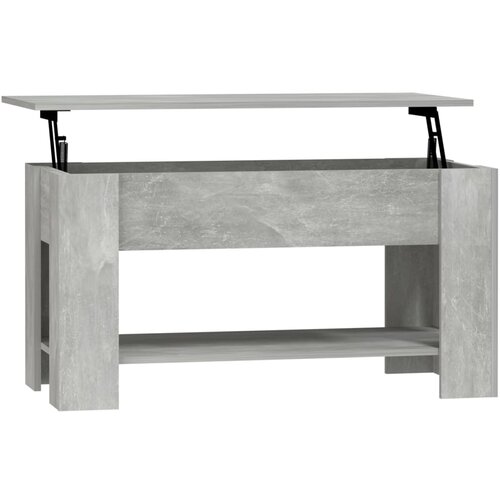 Maison Chic Klubska mizica - kavna mizica - Nizka mizica betonsko siva 101x49x52 cm inženirski les, (21754798) Cene