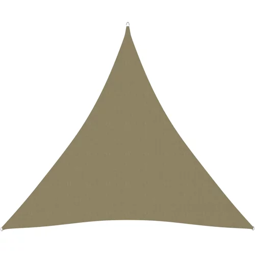 vidaXL Senčno jadro oksford blago trikotno 4,5x4,5x4,5 m bež, (20729316)