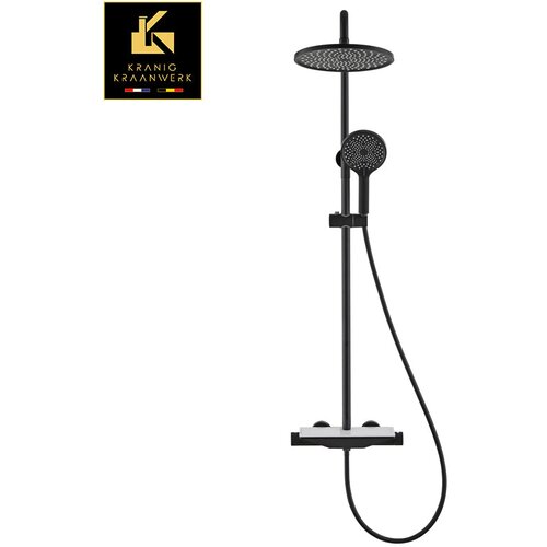 Kranig Kraanwerk Ekskluzivna pipa za prho | nadometna tuš garnitura | Prelomno oblikovanje | Elvira | Gunmetal Grey | Bela | Zlato | Chrome, (21732332) Cene