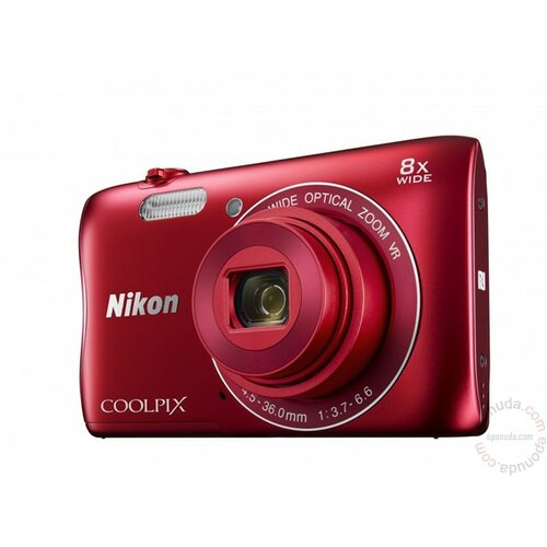 Nikon COOLPIX S3700 Red digitalni fotoaparat Slike