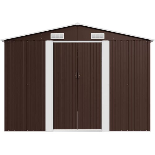  Vrtno spremi&amp;scaron;te 257 x 489 x 181 cm metalno smeđe Slike