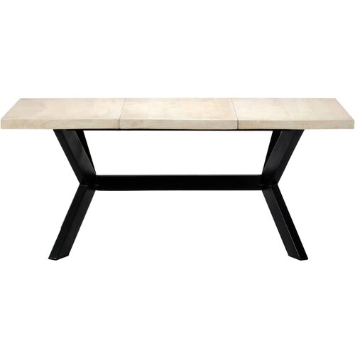 Maison Chic Jedilna miza - Kuhinjska miza - Jedilni stol trden mangov les 180x90x75 cm bela, (21714886) Slike