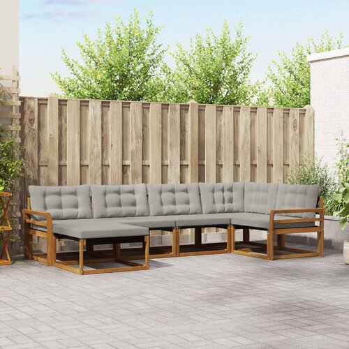 Set vanjskih sofa 6 kom. Prirodna i svijetlo siva Smeđa 329 x 170,5 x 73 cm Cijene