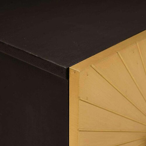 VidaXL Noćni ormarić s ladicama 2 pcs Crna i zlatna 40 x 33.5 x 46 cm Slike