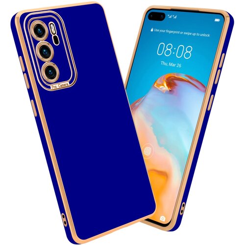 Cadorabo Ohi&scaron;je, združljiv s Huawei v sijajnem modrem - rožnati zlatu - za&scaron;čitni pokrov iz fleksibilnega silikona TPU in z za&scaron;čito pred kamero, (20617335) Cene