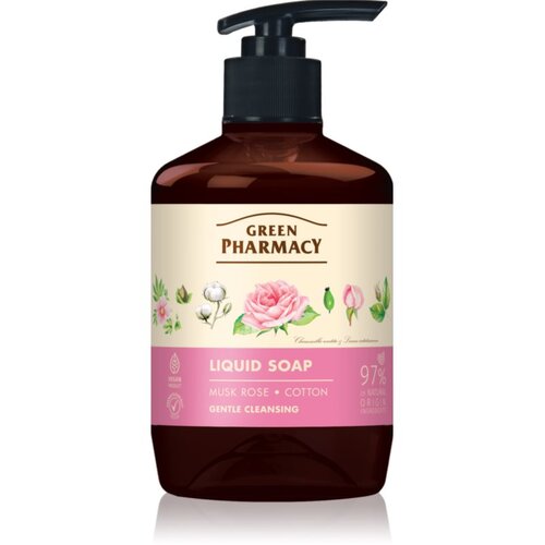Green Pharmacy Musk Rose &amp;amp; Cotton tekući sapun za ruke 460 ml Slike