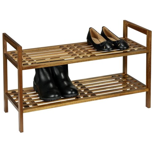 Wenko Stojalo za čevlje iz masivne akacije v naravni barvi 69x40,5x27 cm Fondi &amp;ndash; Slike
