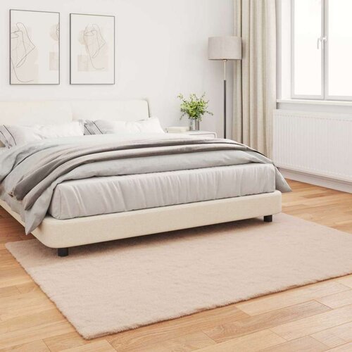  Faux Rabbit Fur Rug Olite Sivo-smeđa 160 x 230 cm Poliester Slike