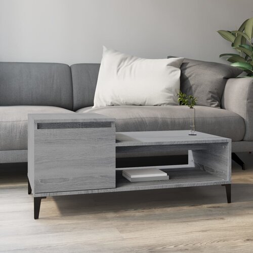 vidaXL Klubska mizica Siva sonoma 100x50x45 cm inženirski les Cene