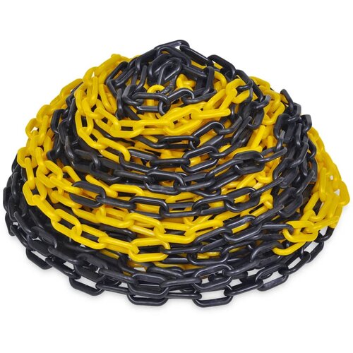 VidaXL 30 m Plastični Lanac za upozorenje Žuto-crni Slike