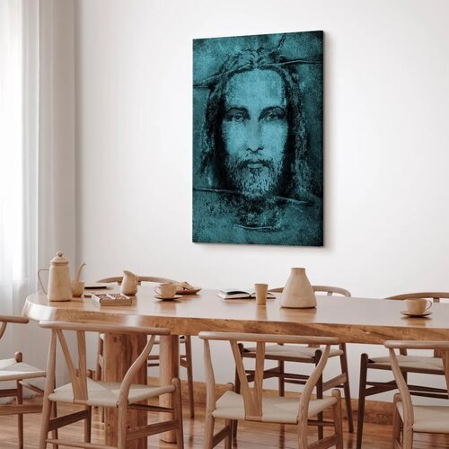  Slika - Shroud of Turin in Turqoise (1 Part) Vertical 60x90 Akustična Slike